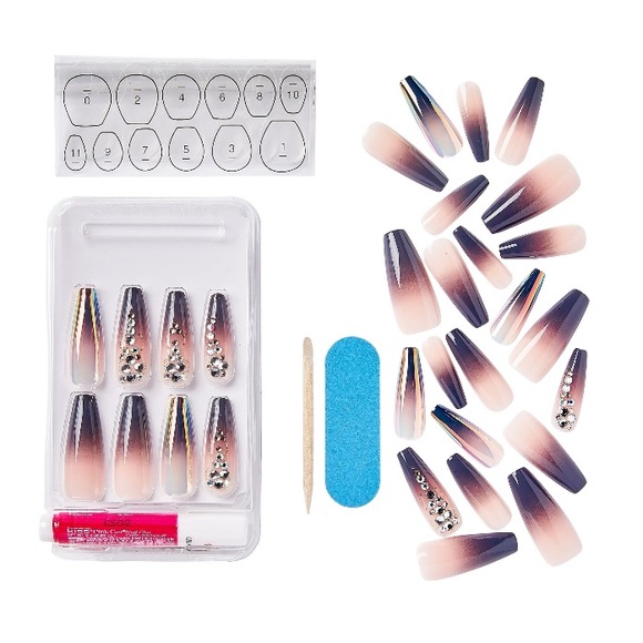 KISS Ombré “Royal Gardens” Masterpiece Jeweled Gel Nail Kit - Picture 5 of 7